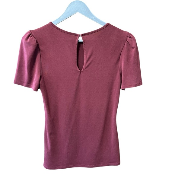 🟠Express Short Puff Sleeve Tee Mauve Medium - Picture 2 of 8